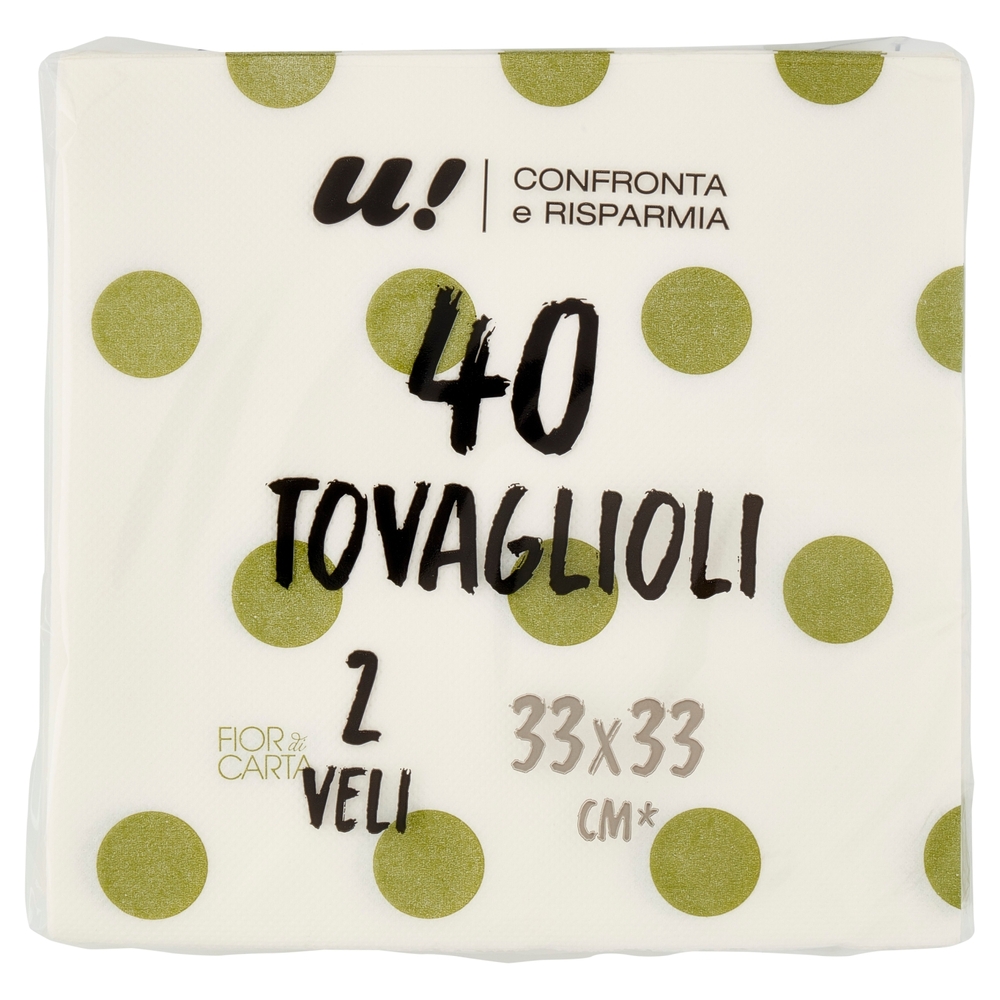 40 Tovaglioli 2 Veli U! Confronta e Risparmia